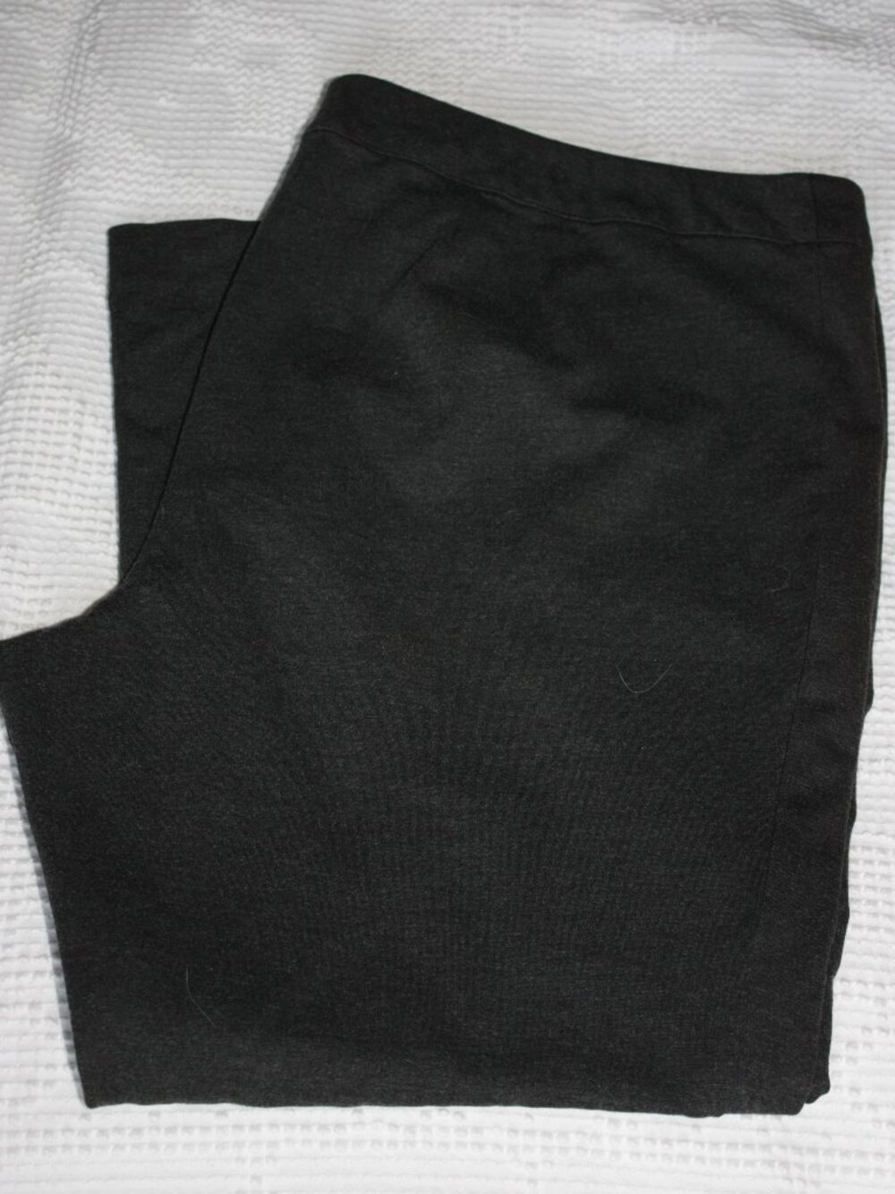 Lane Bryant Charcoal Grey Zip Pocket Pull On Knit Dress Pants Size 22/24 Regular